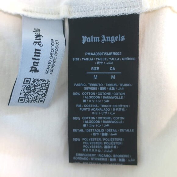 Palm Angels x Formula 1 Racing Monogram Tee Ivory Cotton Size Medium NEW - Picture 9 of 11